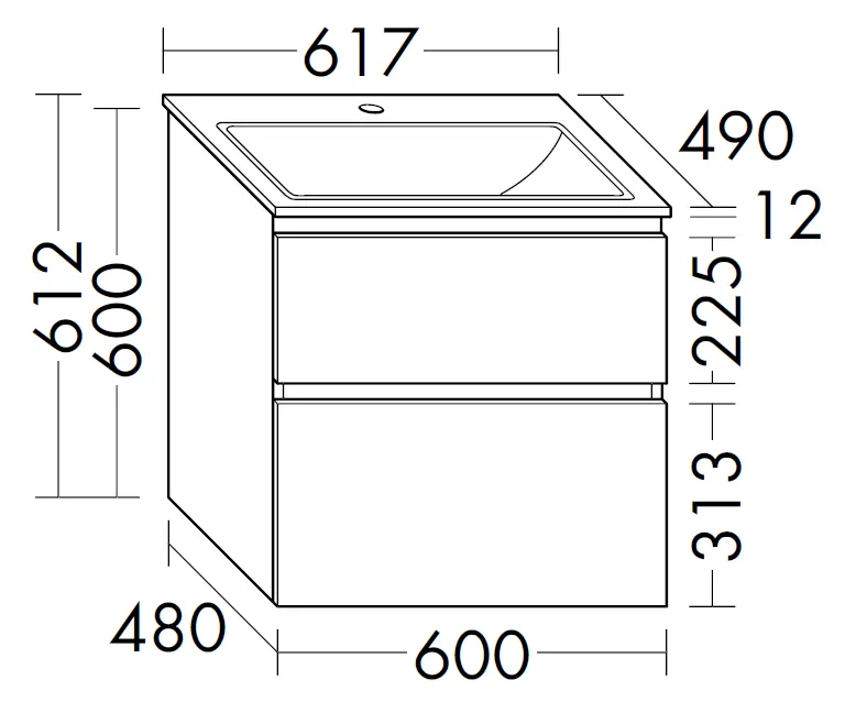 burgbad Badmöbelset „Accura“ in Weiß Solid Matt