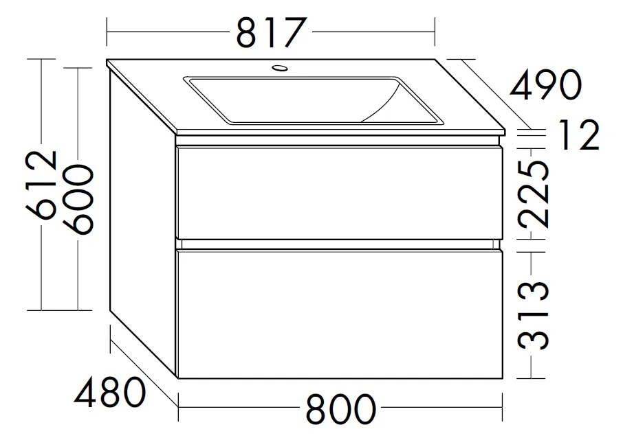 burgbad Badmöbelset „Accura“ in Sand Solid Matt