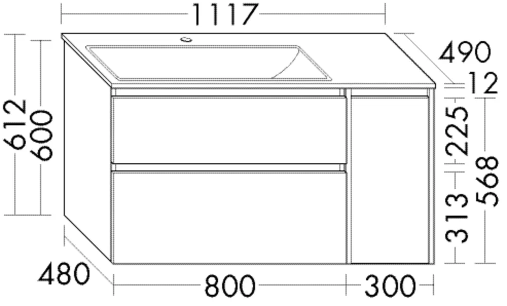 burgbad Badmöbelset „Accura“ in RAL-Farbe Solid Matt