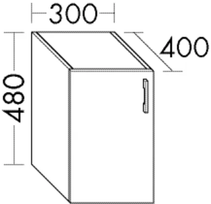 burgbad Hochschrank „Sys30“ 340 × 480 × 440 mm in Sand Solid Matt
