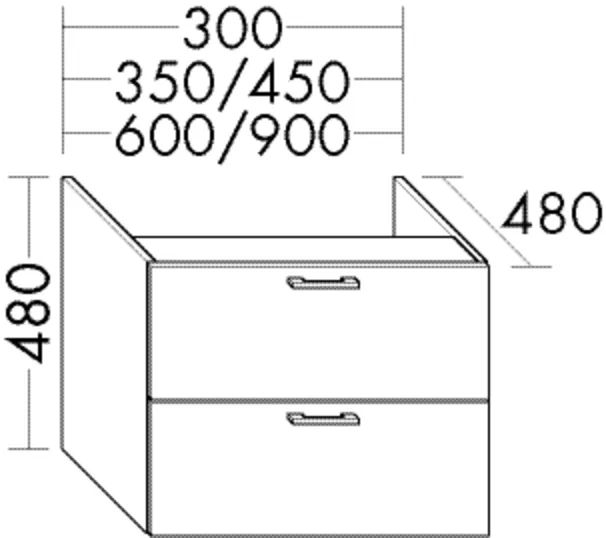 burgbad Hochschrank „Sys30“ 640 × 480 × 520 mm in Weiß Solid Matt