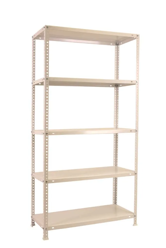 Schraubregal PANDA TALL | HxBxT 200x100x50cm | 5 Fachböden | Fachlast 100kg | Weiß