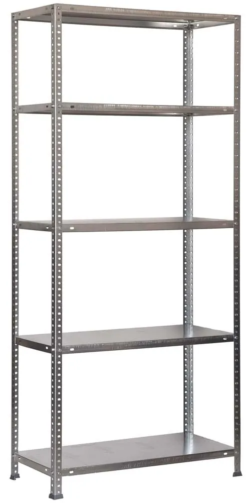 Schraubregal PANDA TALL | HxBxT 200x110x50cm | 5 Fachböden | Fachlast 90kg | Grau