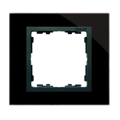 1-fach Glasrahmen - schwarz / Zwischenrahmen Graphit Simon 82 Nature