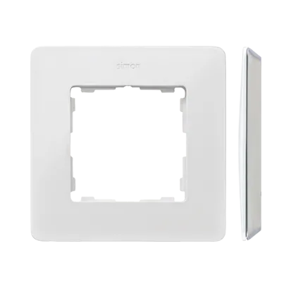 1-fach Rahmen Detail original-mono weiß / graue Basis Simon 82 Detail