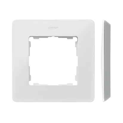 1-fach Rahmen Detail original-premium weiß / Aluminiumbasis Simon 82 Detail