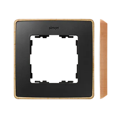 1-fach Rahmen Detail select-Grafit Holz / Basis Holz Simon 82 Detail