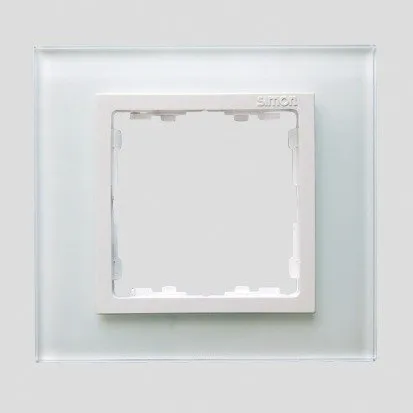 1-fach Rahmen Glas - weiß / Zwischenrahmen weiß Simon 82 Nature