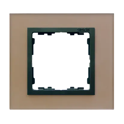 1-fach Rahmen Nature Glas Kupfer / Graphitring Simon 82 Nature