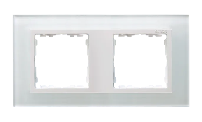 2-fach Glasrahmen - weiß / Zwischenrahmen weiß Simon 82 Nature