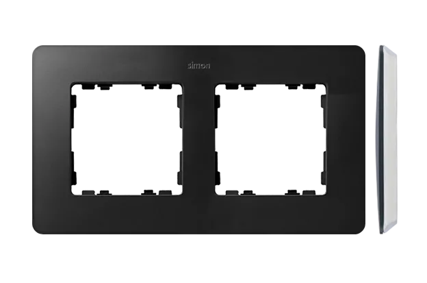 2-fach Rahmen Detail original-air Graphit / weiße Basis Simon 82 Detail