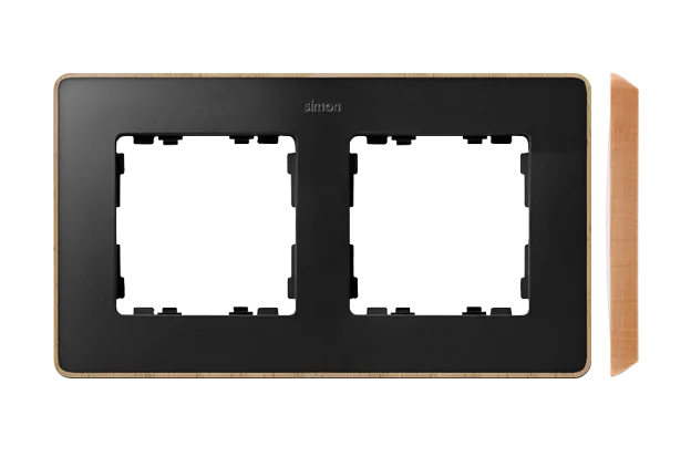 2-fach Rahmen Detail select-Grafit Holz / Basis Holz Simon 82 Detail