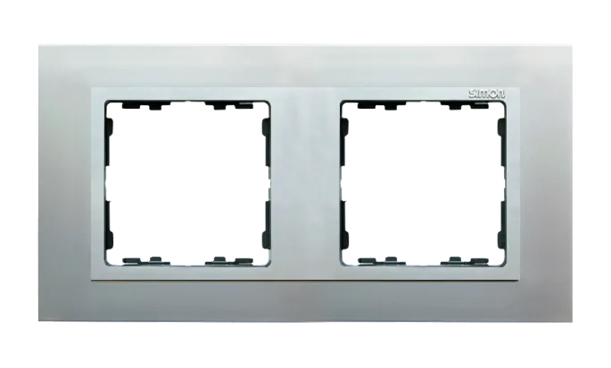 2-fach Rahmen Nature Metall Aluminium / Aluminiumring matt Simon 82 Nature