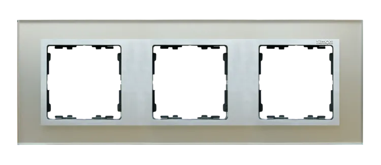 3-fach Glasrahmen - Silber / Zwischenrahmen mattes Aluminium Simon 82 Nature