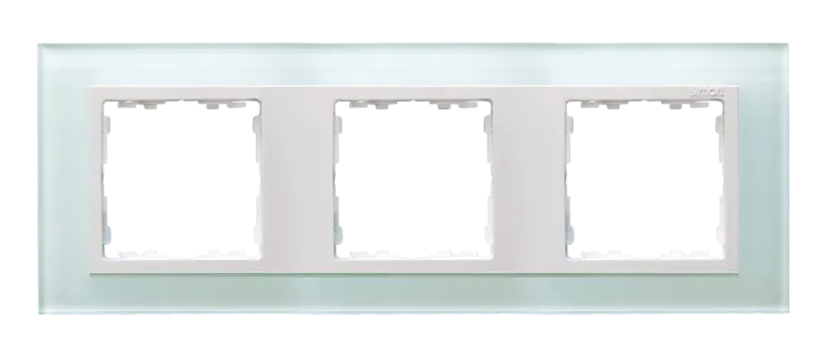 3-fach Rahmen Glas - Natur / Zwischenrahmen weiß Simon 82 Nature