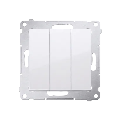 3er Serienschalter (Modul) Steckklemmen Weiß 10AX 250V Simon 54 Premium Kontakt Simon DW31.01/11
