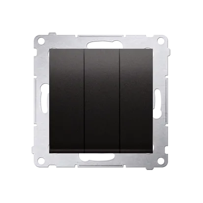 3er Serienschalter (Modul)mit LED und Anthrazit 10AX 250V Kontakt Simon 54 Premium DW31L.01/48