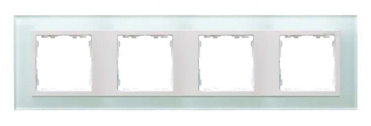 4-fach Glasrahmen - Natur / Zwischenrahmen weiß Simon 82 Nature
