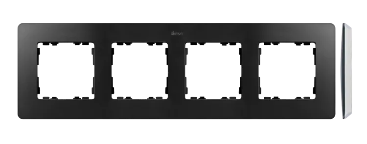 4-fach Rahmen Detail original-air Graphit / Basis weiß Simon 82 Detail
