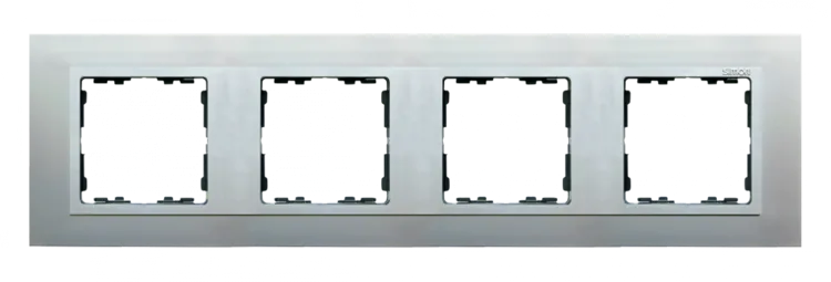 4-fach Rahmen Nature Metall Aluminium / Aluminiumring matt Simon 82 Nature