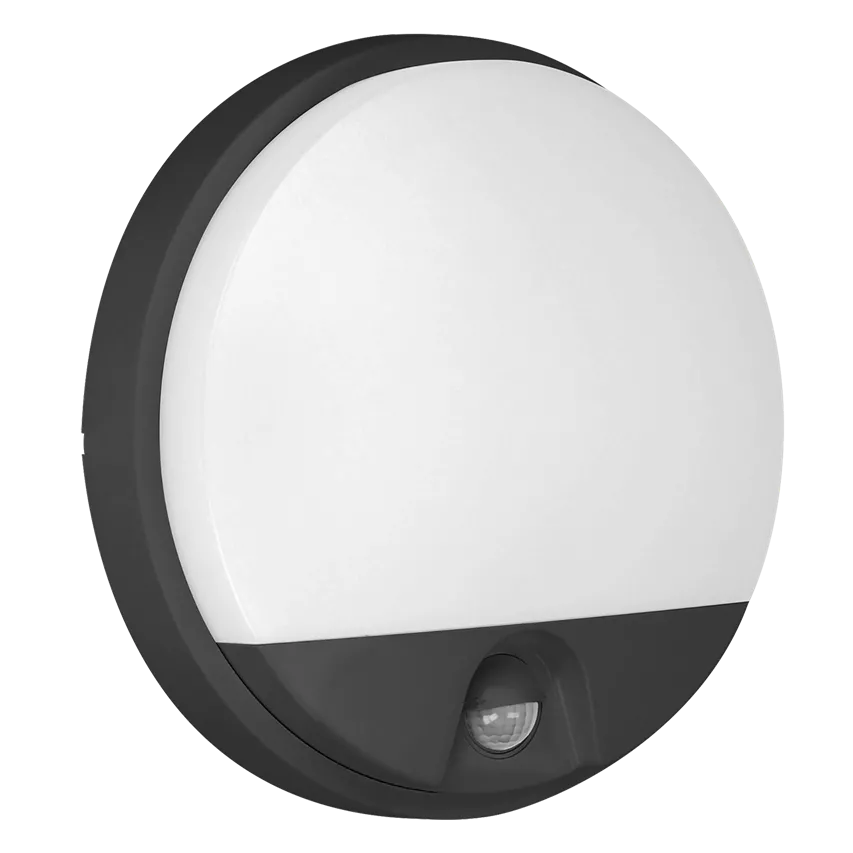 AGAT LED 10W, Gartenleuchte mit Bewegungsmelder, 140st, 800lm, IP54, 4000K, schwarz