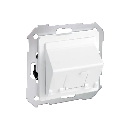 Abdeckung für 1x RJ45 Dose schräg weiß Simon 82