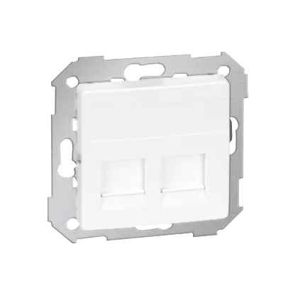 Abdeckung für 2x Netzwerkdose RJ45 weiß Simon 82