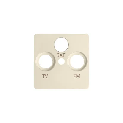 Abdeckung für Antennendose R-TV-SAT beige matt Kontakt Simon 82 82037-31