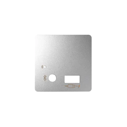 Abdeckung für Bluetooth-Gerät und USB-Ladegerät Aluminium Kontakt Simon 8201085-093