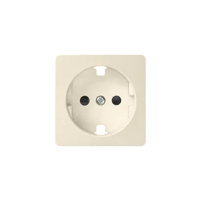 Abdeckung für Einzelsteckdose mit Schuko-Erdung cremeweiß Kontakt Simon 82041-31