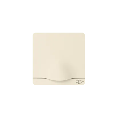 Abdeckung für Einzelsteckdose mit Schuko-Erdung zur Version IP44 beige matt Kontakt Simon 82090-31