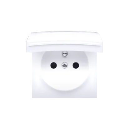 Abdeckung für Einzelsteckdose mit Schutzart IP44 - gleiche Farbe Klappe & Abdeckung weiß DGZ1BUZP/11