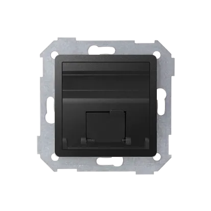 Abdeckung für Netzwerkdose 1x RJ45 schräg Graphit Simon 82