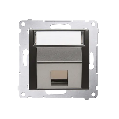 Abdeckung für Telefon- und Datensteckdose (Modul) 1fach anthrazit matt DKP1S.01/48