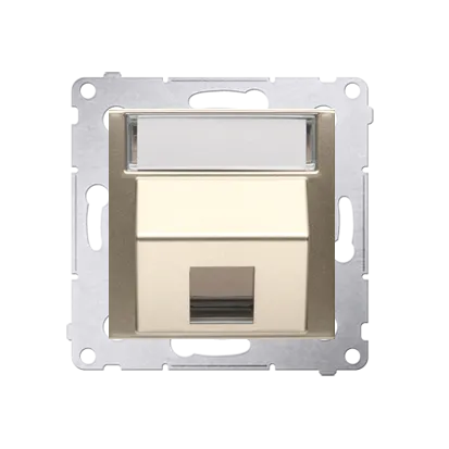 Abdeckung für Telefon- und Datensteckdose (Modul) 1fach gold matt DKP1S.01/44