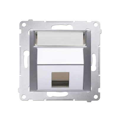 Abdeckung für Telefon- und Datensteckdose (Modul) 1fach silber matt DKP1S.01/43