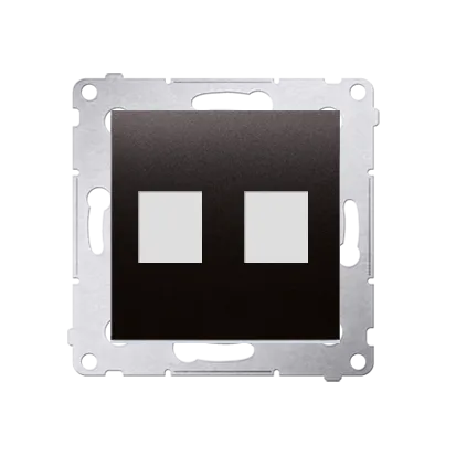 Abdeckung für Telefon- und Datensteckdose (Modul) 2fach auf Keystone anthrazit DKP2.01/48