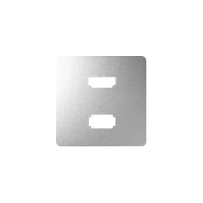 Abdeckung für USB+HDMI-Dose Aluminium Simon 82