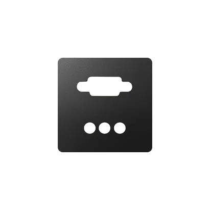 Abdeckung für VGA + 3RCA Dose Mini Jack graphit Kontakt Simon 82 Detail   8200092-038