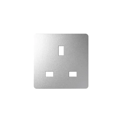 Abdeckung für britische Steckdose BS 1363 aluminium Kontakt Simon 82045-93