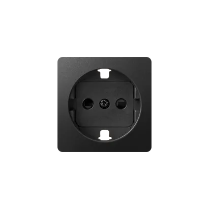 Abdeckung für die einzelne Schuko-Steckdose mit Erdung, Graphit Simon 82