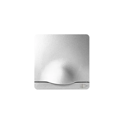 Abdeckung für die einzelne Schuko-Steckdose mit Erdung für die IP44-Version Aluminium Simon 82