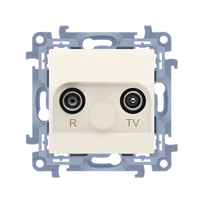 Antennendose R-TV Durchgang 10 dB (Modul) cremefarben Simon 10