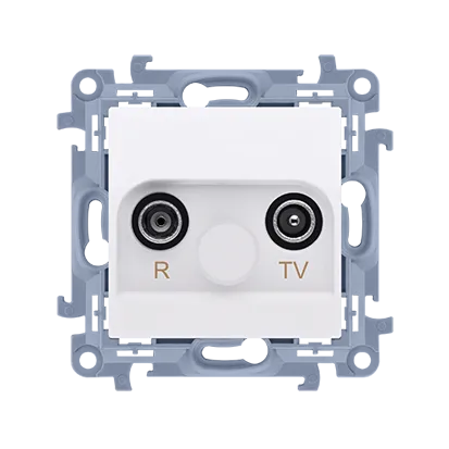 Antennendose R-TV Durchgang 10 dB (Modul) weiß Simon 10