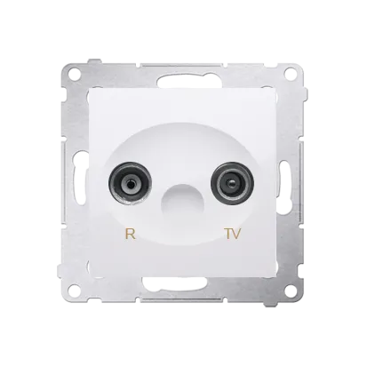 Antennendose R- TV Durchgangsdose 10dB weiß glänzend Simon 54 Premium Kontakt Simon DAP10.01/11