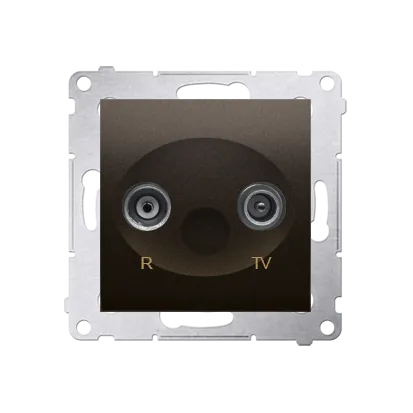 Antennendose R-TV Enddose braun matt Simon 54 Premium Kontakt Simon DAK.01/46