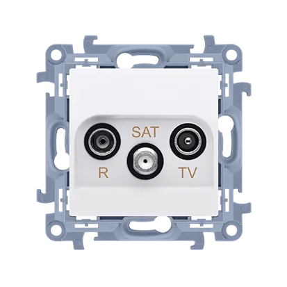 Antennendose R-TV-SAT Enddose für Durchgangsdose 1 dB (Modul) weiß Simon 10
