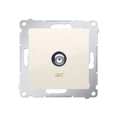 Antennendose SAT Einsatz cremeweiß matt Simon 54 Premium Kontakt Simon DASF1.01/41