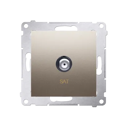 Antennendose SAT Einsatz gold matt Simon 54 Premium Kontakt Simon DASF1.01/44