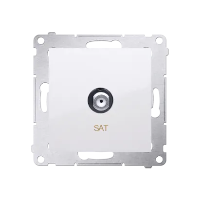 Antennendose SAT Einsatz weiß glänzend Simon 54 Premium Kontakt Simon DASF1.01/11